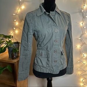 H&M Army Green Button Up Jacket